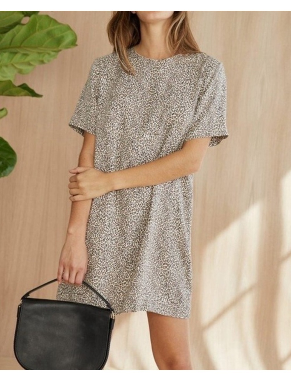 NWT Jenni Kayne Leopard Tshirt Dress: SZ Small